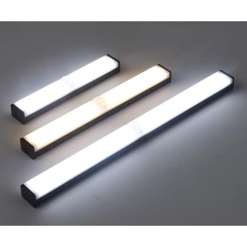 LED Motion Sensor Wireless USB Rechargeable Night Lamp 10 15 21 30cm Light Detector Wall Staircase Closet Room Aisle Lighting