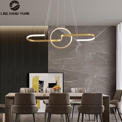 Led Pendant Light for Dining room Kitchen Living room Modern Home Chandelier Pendant Lamp Hanging Lamp Black&Gold Light Fixtures