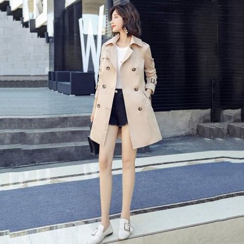Tracyen Women's Double Breasted Trench Coats