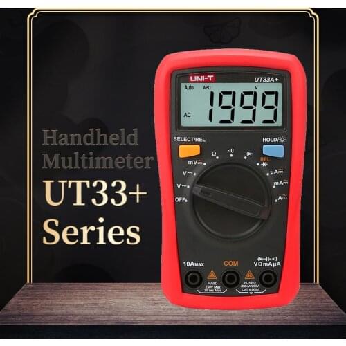 UNI-T UT33A+/UT33B+/UT33C+/UT33D+ Palm Size Multimeter; Resistance/Capacitance/Temperature/NCV Test, Backlight