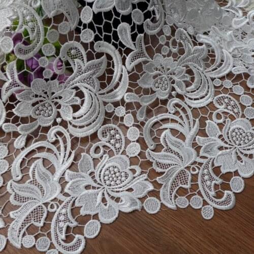 Venise lace fabric, guipure lace, white fabric, wedding dress lace fabric, by the yard
