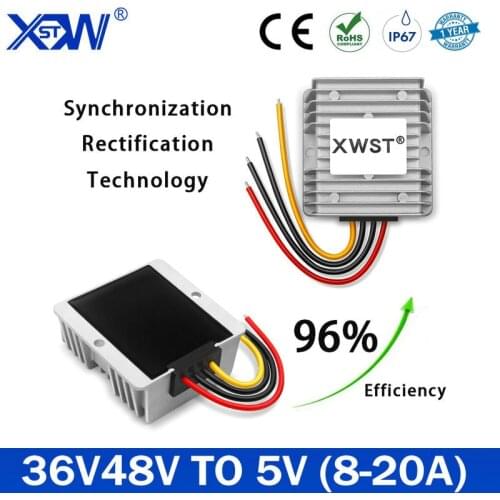 XWST High Efficiency DC To DC 36V 48V to 5V Converter 15A 10A 150W Step Down Buck Transfomer Reducer CE RoSH