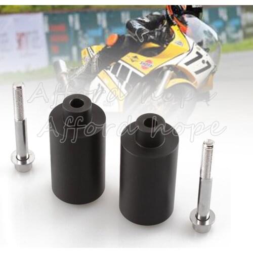 Free Shipping 1pair Black Motorcycle Frame Protector Parts No Cut Delrin Frame Slider Crash for Yamaha FZ1 2006-2011