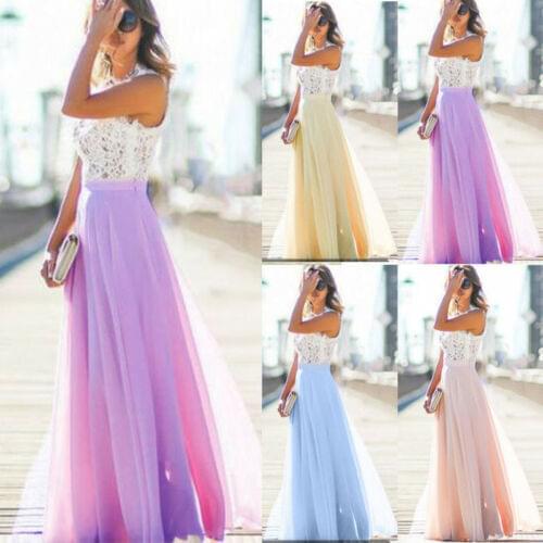 2019 Ever Pretty Elegant Formal Bridesmaid Wedding Long Chiffon O Neck Sleeveless Prom Women Evening Maxi Dress Plus Size