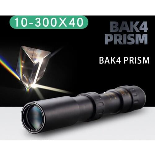 1pc 10-300X40mm Outdoor Zoom Monocular Telescope Portable Monocular Binoculars Light Night Vision For Hunting Camping