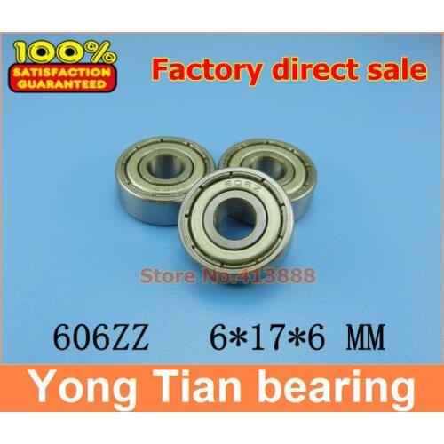 1000pcs/lot free shipping Wholesale Double Shielded Miniature Deep Groove Ball Bearings 606ZZ 6*17*6 mm
