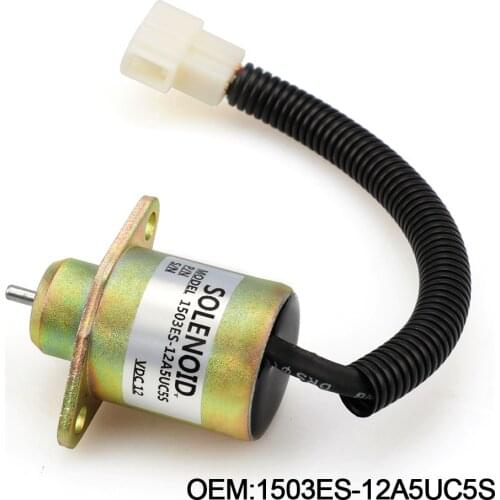 12V Fuel Shut Off Solenoid 1503ES-12A5UC5S SA-4569-T For Kubota 05 Series D905 D1005 V1205 V1305 V1505 17594-6001-4 17454-60010