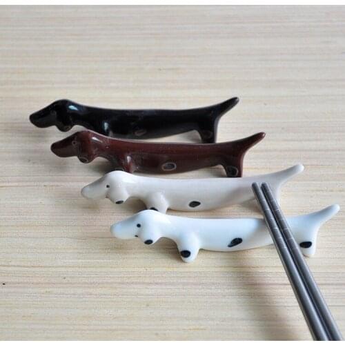 2pcs/lot Chopsticks Spoon Fork rack cute Panda Stand Rack Ceramic Ware Porcelain Chopstick Dinnerware Holder MT 007