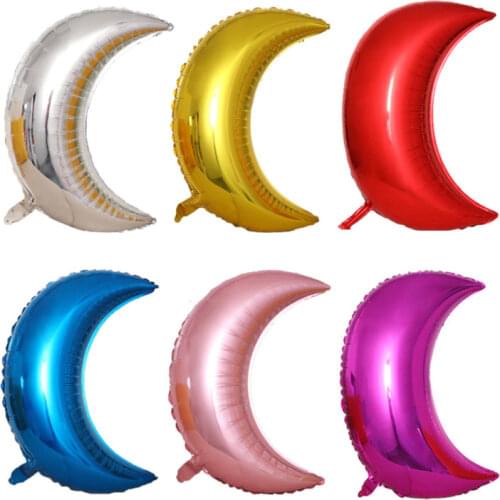 5PCS 10-Inch Moon Aluminum Film Balloons Party Wedding Valentines Day Love Decoration