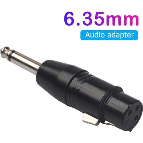 6.35mm Mono Male to XLR 3 Pin Female/Male Audio Plug Converter Adapter Connector for Headphone Microphone Power Amplifier Guitar