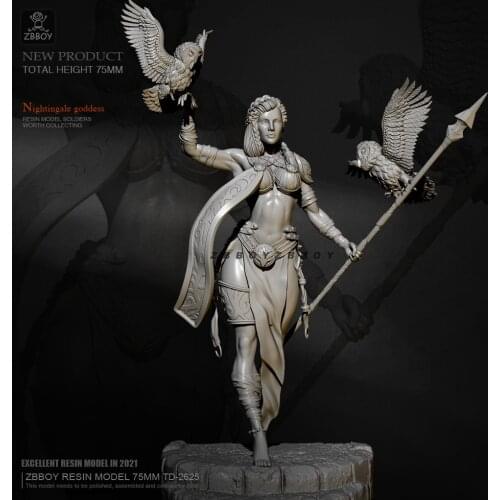 75mm 1/24 Resin model kits figure beauty colorless and self-assembled TD-2625B