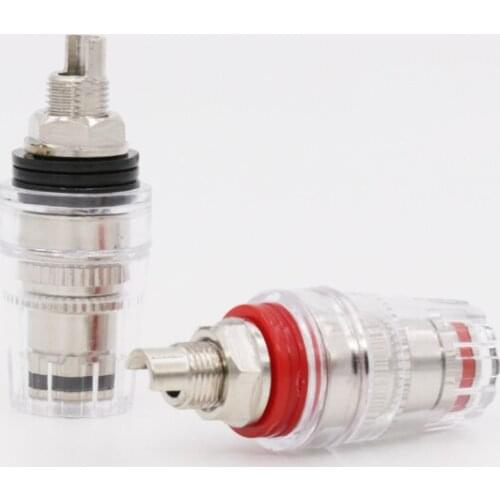 8pcs High Performance Rhodium plated binding post for Amplifier Speaker 4mm Banana plug connector