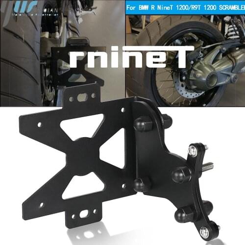 Motorcycle Accessories License Plate Holder Frame Bracket For BMW R Nine T NineT R9T 1200 SCRAMBLER 2014-2019 2015 2016 2017 18