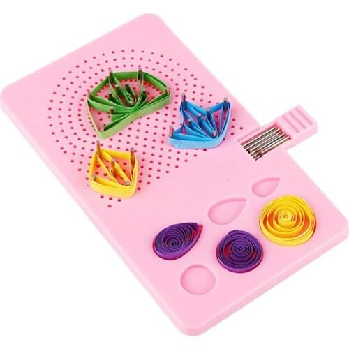 Paper Quilling Board with Pins Grid Guide for Paper Crafting Winder Roll Square DIY Crafts Tools Hogard
