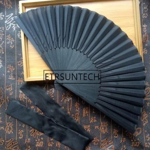 Chinese Style Black Vintage Hand Fan Folding Fans Dance Wedding Party Favor