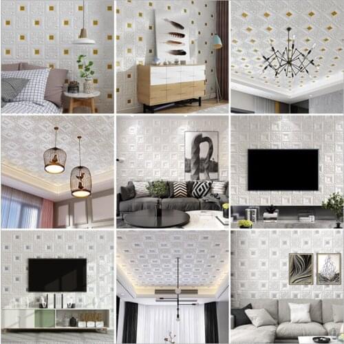 Living Room Bedroom Tv Decoration Background Stickers Foam Wallpaper Ceiling Decoration 3d Brick Ceiling Wall Stickers Ceiling S