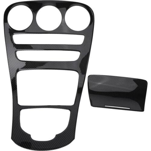 Abs Center Console Panel Decoration Cover Trim 2Pcs For Mercedes Benz C Class W205/Glc X253 Carbon Fiber Color