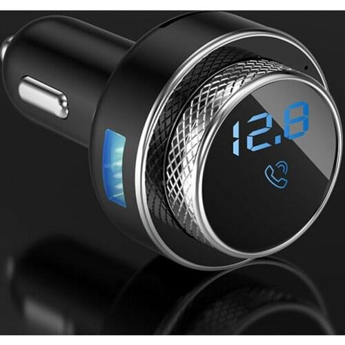 Car Bluetooth FM Transmitter Wireless Handsfree Audio Receiver MP3 Player Dual USB Fast Charger Car Cigarette Lighter
