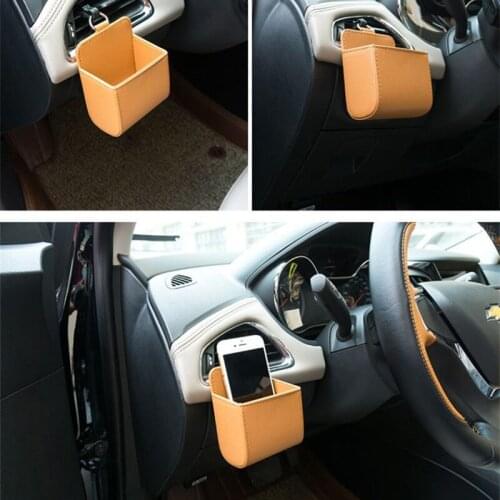 PU leather car socket vents trash can car phone seat bag storage bag for Chevrolet Cruze TRAX Aveo Lova Sail EPICA Captiva