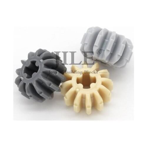 Technic Gear 12 Tooth Double Bevel Bricks Building Blocks Particles Compatible 32270 Accessories Combination Mechanical Science