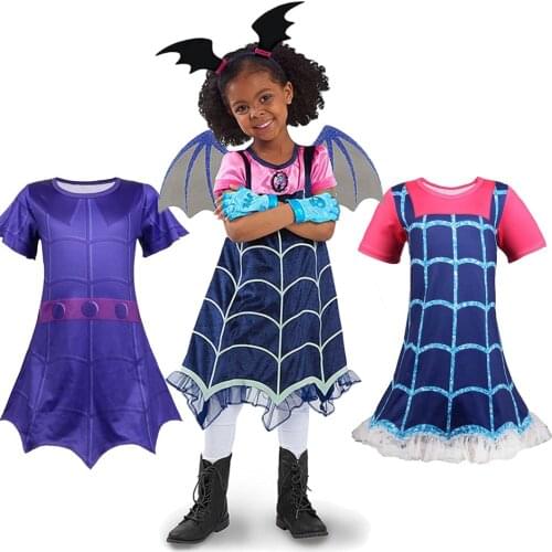 Girls Vampiric Costume Vampire Cosplay Childrens Dresses Kids Halloween Carnival Fancy Party Dress For Girl Streetwear Clothes