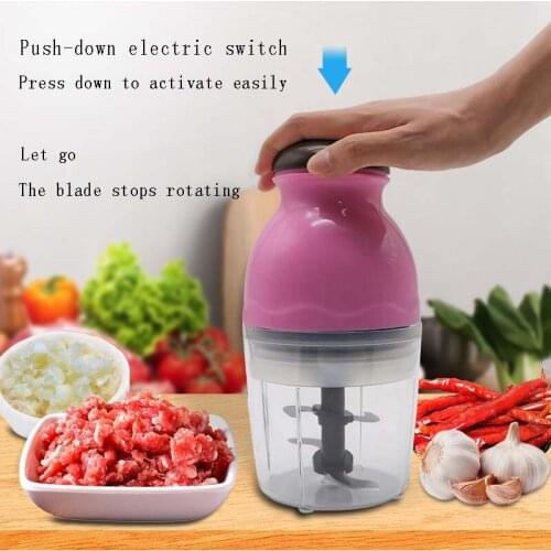 Food Chopper Stainless Electric Kitchen Chopper Meat Grinder Shredder Steel Electric Household Processor Kitchen Tool