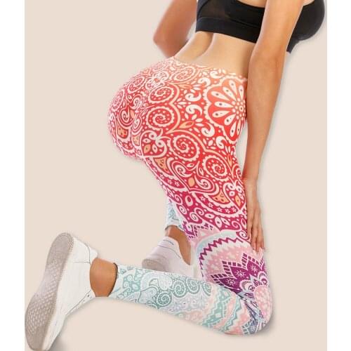 Sexy Fitness Leggings women Printed Leggins Mujer Elasticity Legging anti cellulite Push Up Soft Pants Slim legins