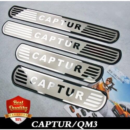 Captur Stainless Steel Door Sill Scuff Plate Fit for RENAULT CAPTUR/Kaptur 2014-2020