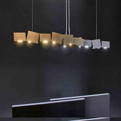 Postmodern Long Type Box Chandelier lighting Designer Replica Chandelier For Bar/Shop Pendant lamp for kitchen island