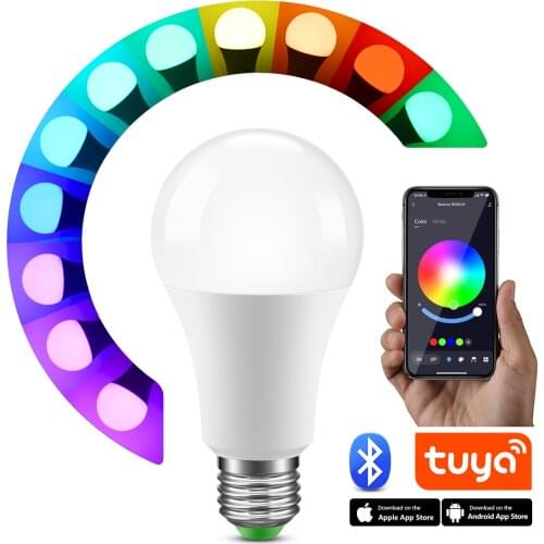 Dimmable Bluetooth 4.0 APP LED Light Neon Dream Color E27 Light Bulb AC85-265V Wireless Magic LED lamp Music Control Smart Light