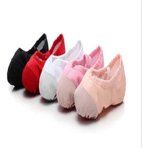 Dance Dancing Shoes Pointe For Children Kids Girls Women Soft Flats Shoes Comfortable Fitness Breathable Slippers 5colors