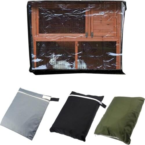 Rabbit Cage Dust Cover 4FT Double Layer Waterproof 210D Oxford Cloth Hutch Covers Fit 48Bunny Business Door Combination there