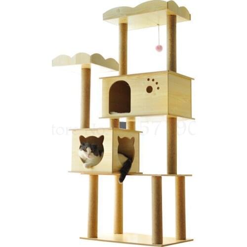 Cat climbing frame cat nest cat tree integrated scratch post shelf cat toy Tongtianzhu grab board villa multi-level diving