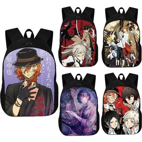 Anime Bungou Stray Dogs Backpack3D Printing Boys Girls School Bag Single-Layer Large-Capacity Computer Bag Travel Backpack