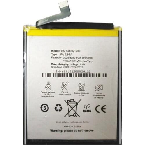 3080mAh Replacement Battery For BQ Aquaris U plus/U Lite