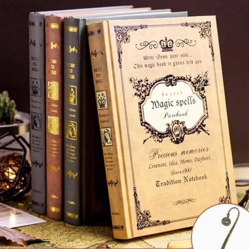Vintage Notebook European Retro Thick Magic Notebook Creative A5 Diary Book Classical Gifts for Students