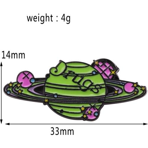 Universe Planet Drugs Enamel pins brooch Gifts To Astronomy Lovers