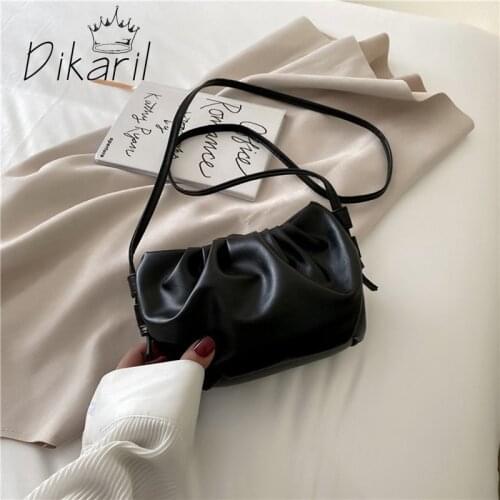 Dikaril Womens Premium Shoulder Bag 2021 Fashion Niche Design Messenger Bag Female Wild Western Style Female Bag Mini Cloud Bag