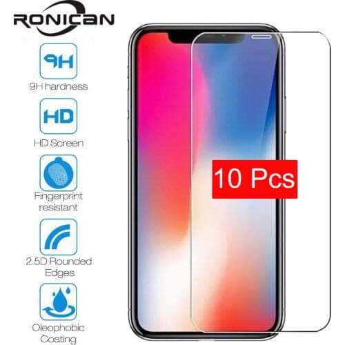 10 Pieces Tempered Glass For iPhone 11 Pro Max 6 6s 7 8 Plus 5 5s SE 2020 Screen Protector Film For iPhone 12 Pro X XS Max XR 4s