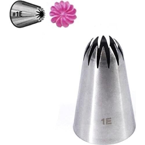 1E Drop Flower Tips Decorating Nozzle Icing Tube Pastry Tips Fondant Cake Decorating Sugarcraft Tools Bakeware