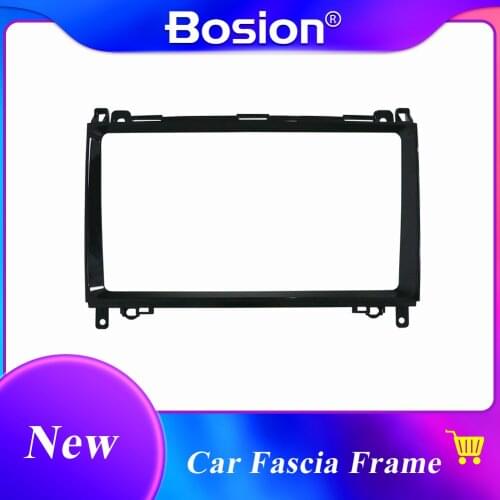 2 Dins Car Center Stereo Audio Radio DVD GPS Plate Panel Frame Fascias Replacement For Mercedes Benz W639/Vito/Viano/W906 Sprint