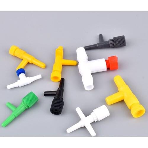 5-10pcs 4~10mm Aquarium Fish Tank Water Flow Control Valve Tee Straight Flow Regulator Oxygen Air Pump Output Adjusting Valve