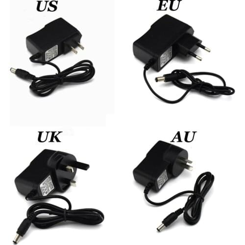DC Power Adapter 12V 1A AC100-240V Converter Adapter Charger Power Supply EU/US/AU/UK Plug