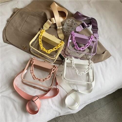 Bolsa 2021 fashion pvc hand bags ladies luxury designer clear transparent hand bags jelly purses and handbags
