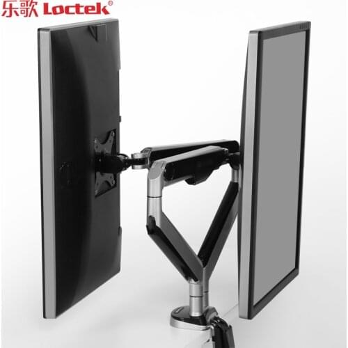 Loctek D8D Desktop 10"-30" Dual Monitor Holder Mount Arm Full Motion LED LCD Computer Display Stand Loading 2-9 kgs each arm