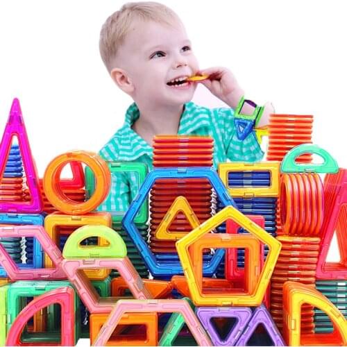Designer Magnetic Blocks Big and Mini Size DIY Magnet Toys Pulling Magnetic Building Blocks Assembled Toys For Children Gifts