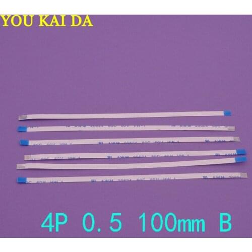 3-500pcs FFC FPC 4pin flat flexible cable 0.5mm pitch 4 pin reverse Length 10cm Width 2.5mm Ribbon 4p AWM 20624 80C 60V VW-1