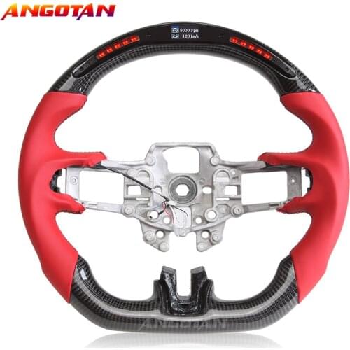 Carbon Fiber LED Race Digital Display Steering Wheel For Ford Mustang 2018-2020 Heated Wheel
