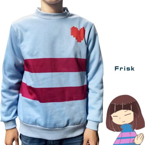 Undertale Protagonist Frisk Cosplay Costume Women Clothes Chara Cosplay Costume Green Pullover Top
