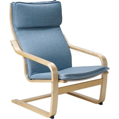 Nordic Family Use Boon Armrest Leisure Chair Single Sofa Chair Recliner Fabric Balcony Lazy Chair